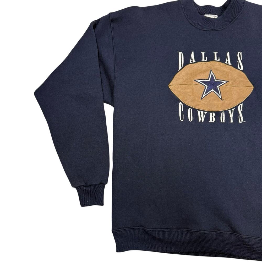 Dallas Cowboys Sweatshirt Womens Large Blue Artex Sportswear Crew Neck Vintage - Picture 3 of 10